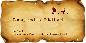 Manojlovits Adalbert névjegykártya