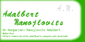 adalbert manojlovits business card